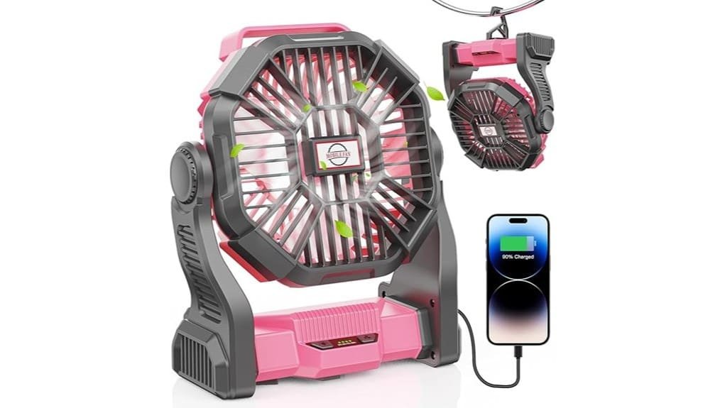 20000mah portable camping fan