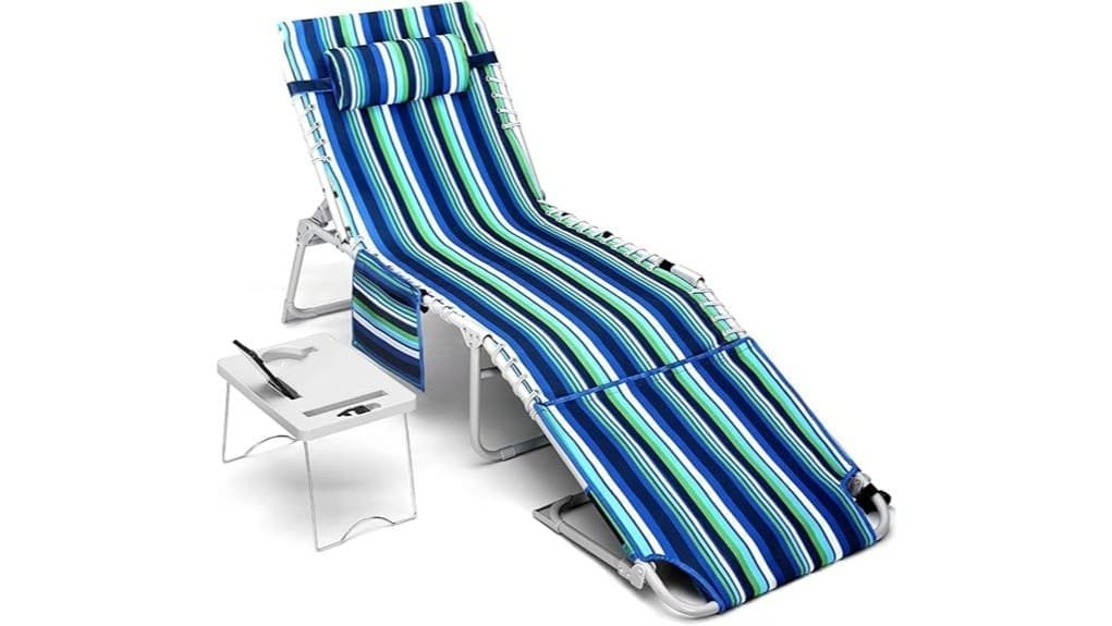 beach chair with face holes