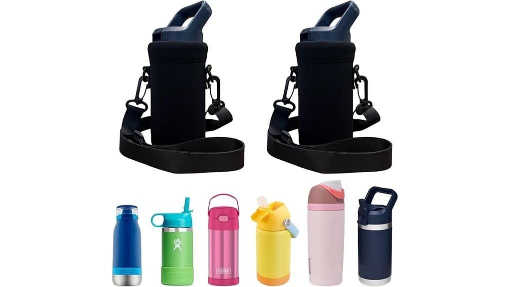 black universal double bottle sling