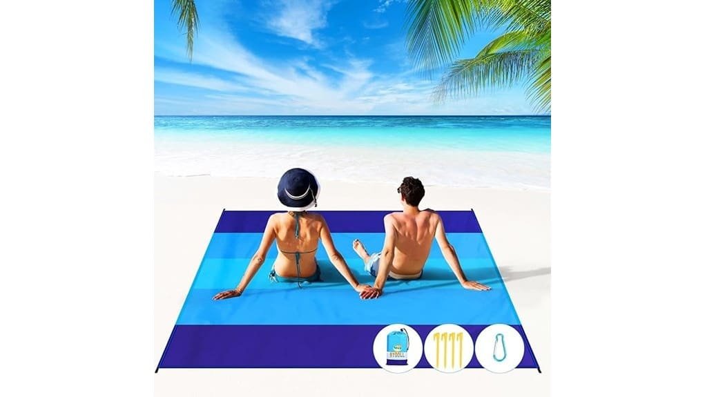 blue mixed bydoll beach blanket