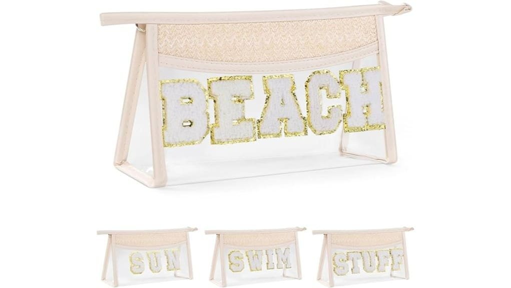 boho patch beach makeup bag