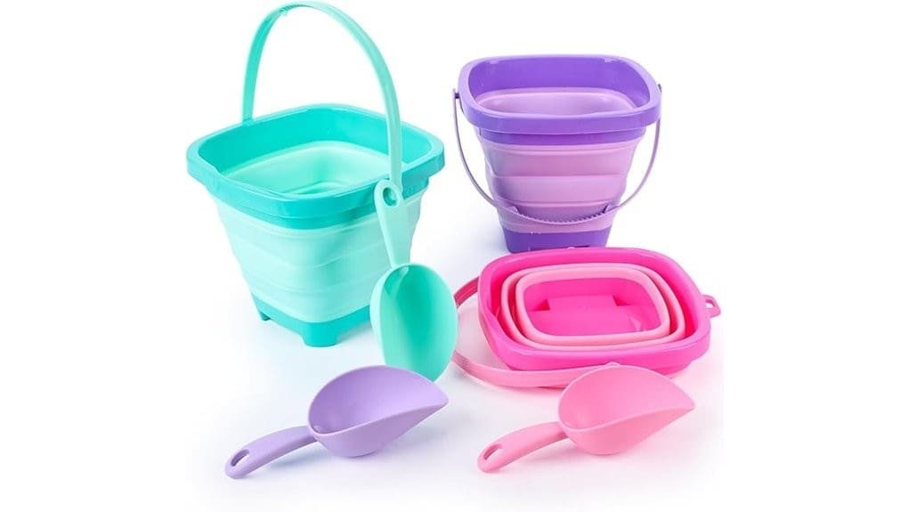 collapsible camping bucket set