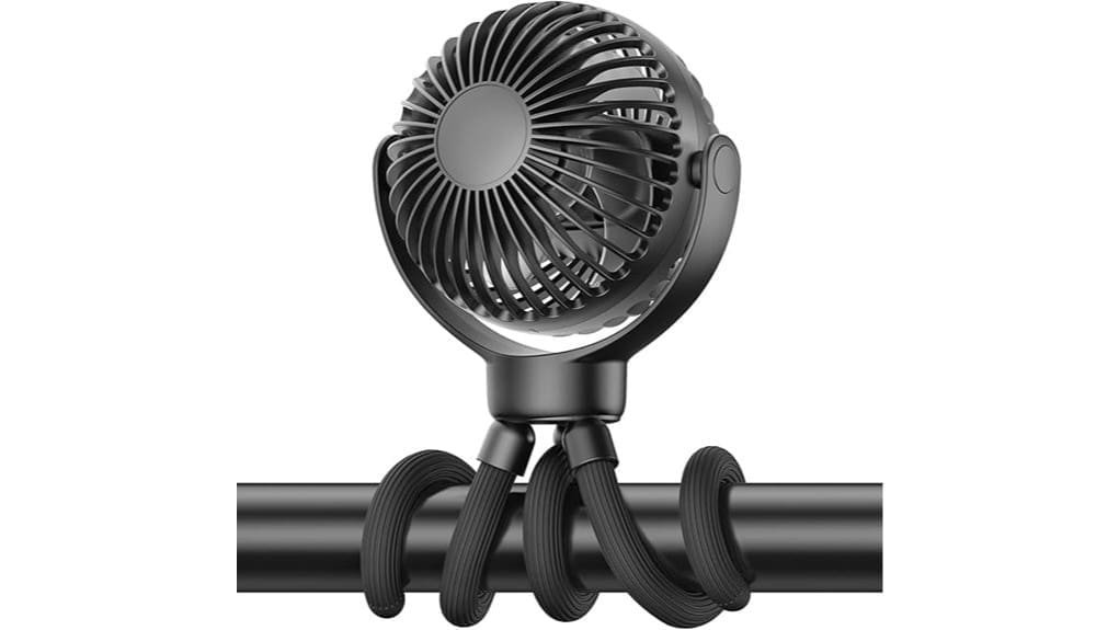 compact adjustable portable stroller fan