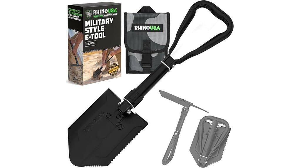 compact multipurpose folding survival shovel
