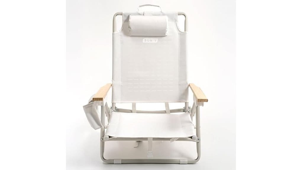 compact portable reclining beach chair