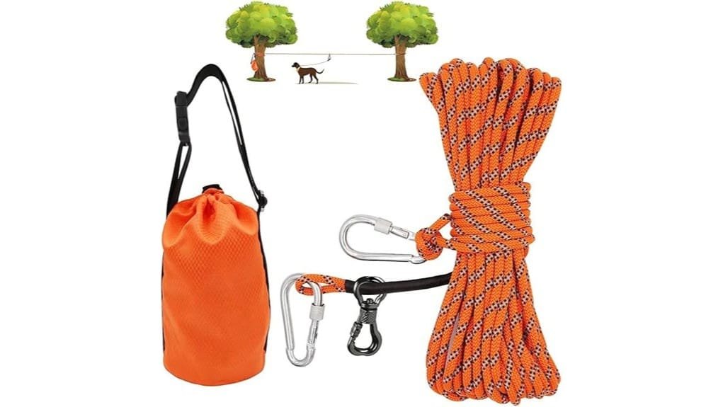 durable retractable dog tether