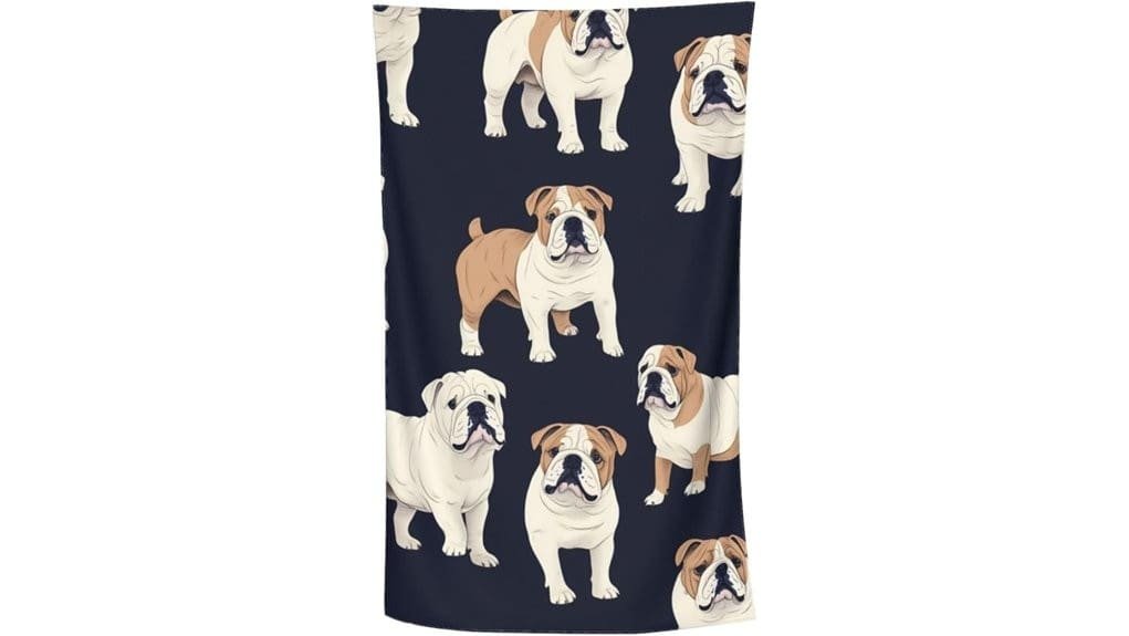 english bulldog beach towel