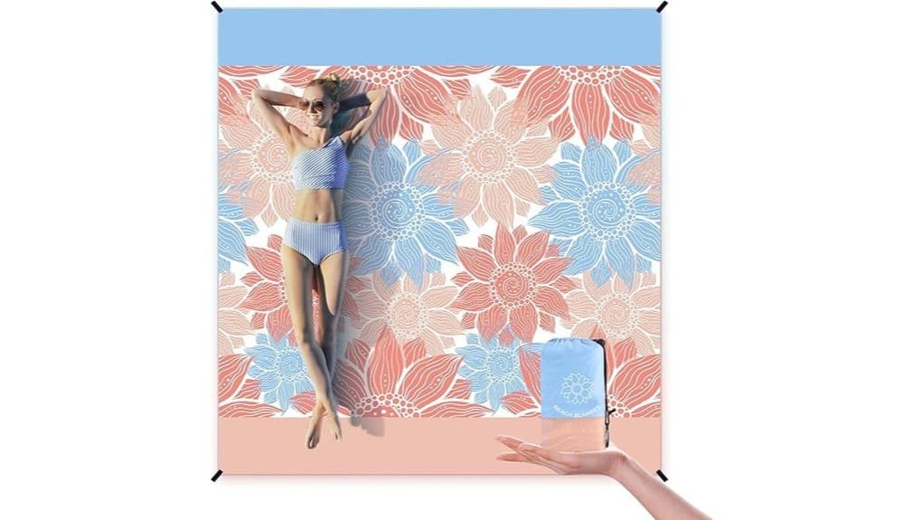 extra large sandproof beach mat