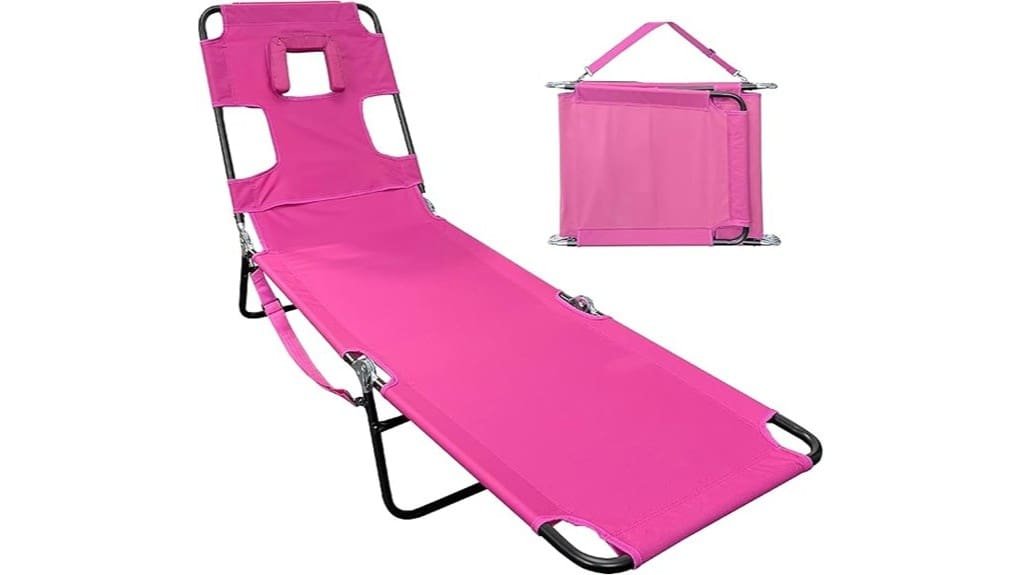 face down tanning chaise lounge