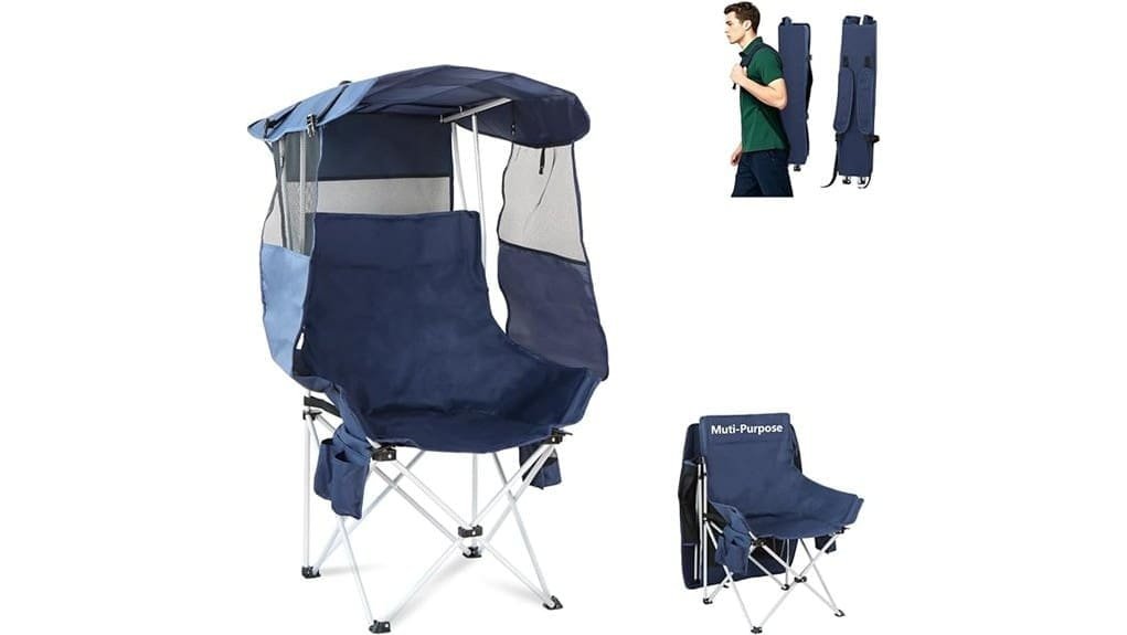 folding camping chairs with canopy