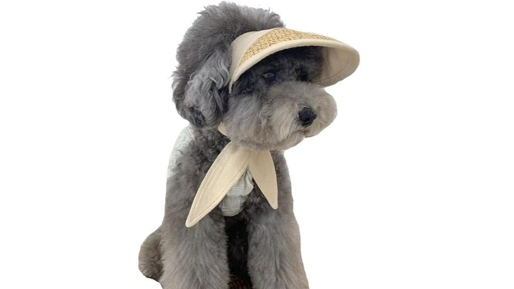 handmade straw dog sunhat
