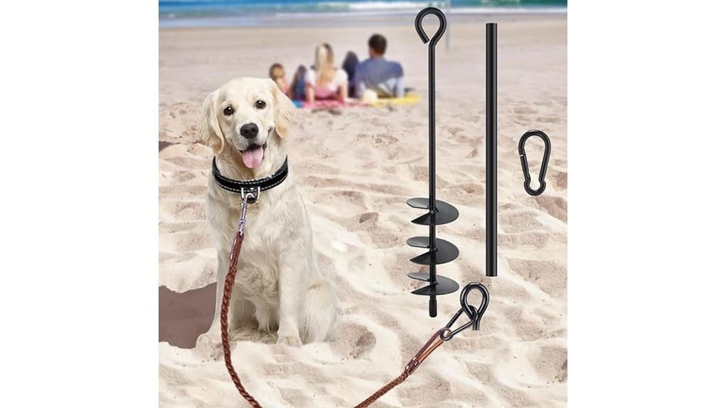 heavy duty beach dog stake