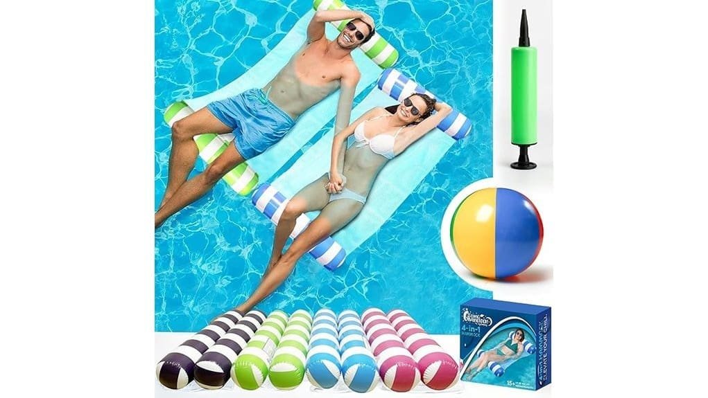 inflatable pool hammock floats