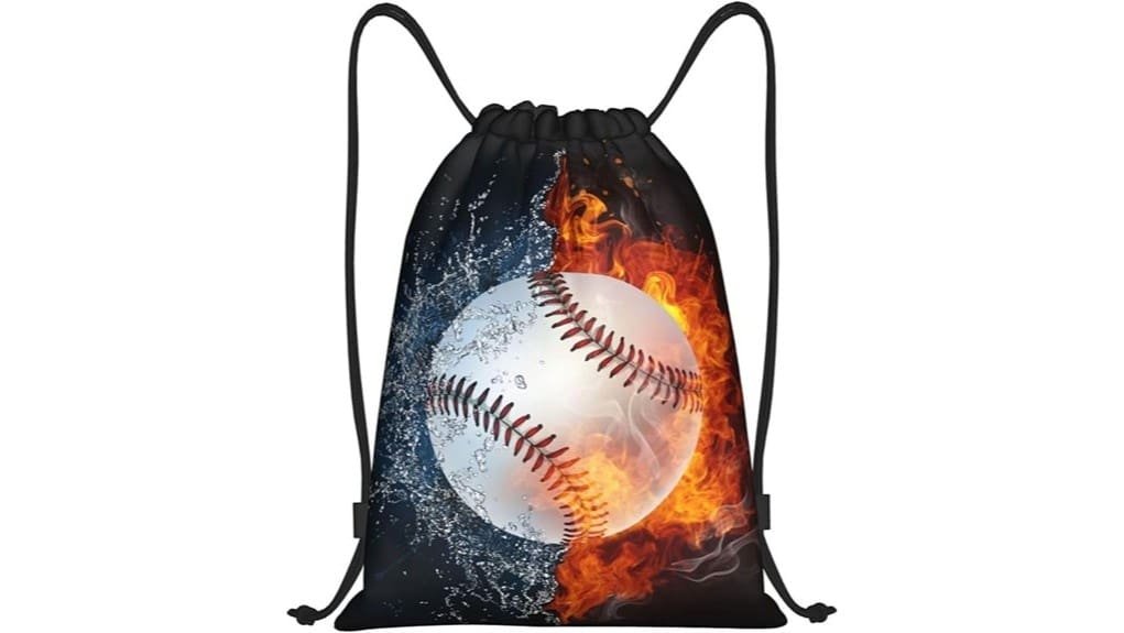 kids baseball drawstring bags