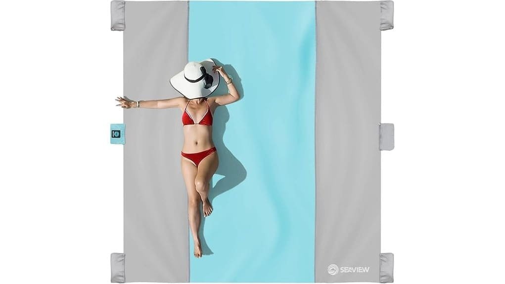 large circular sandproof beach blanket