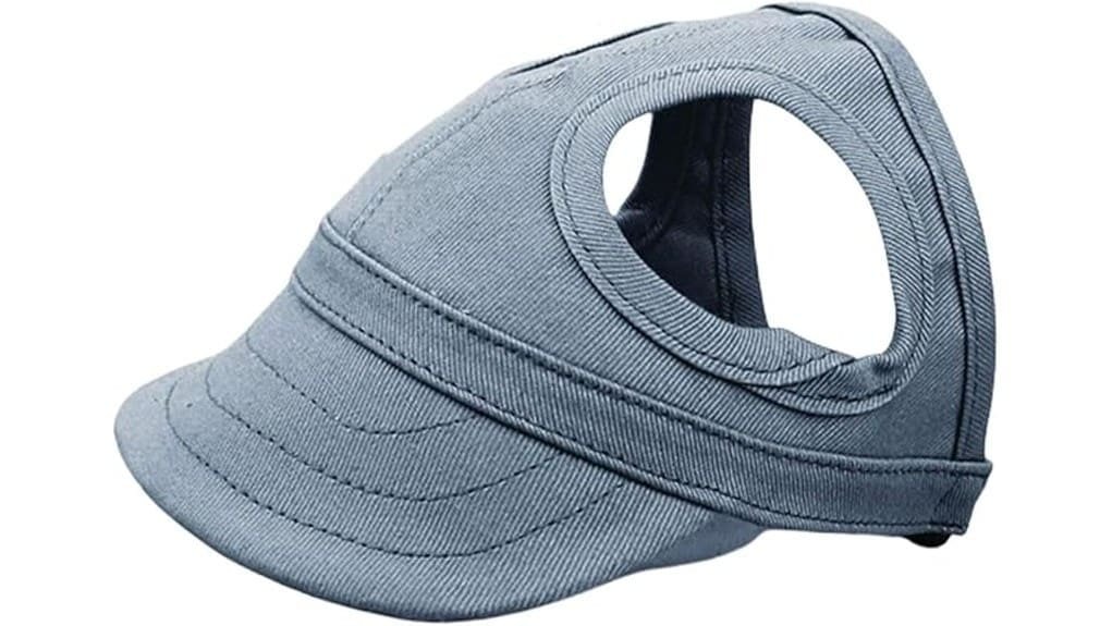 large solid dark blue dog cap