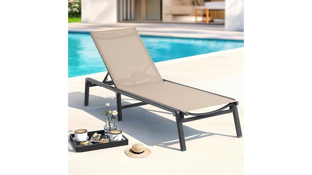 lightweight adjustable aluminum lounger