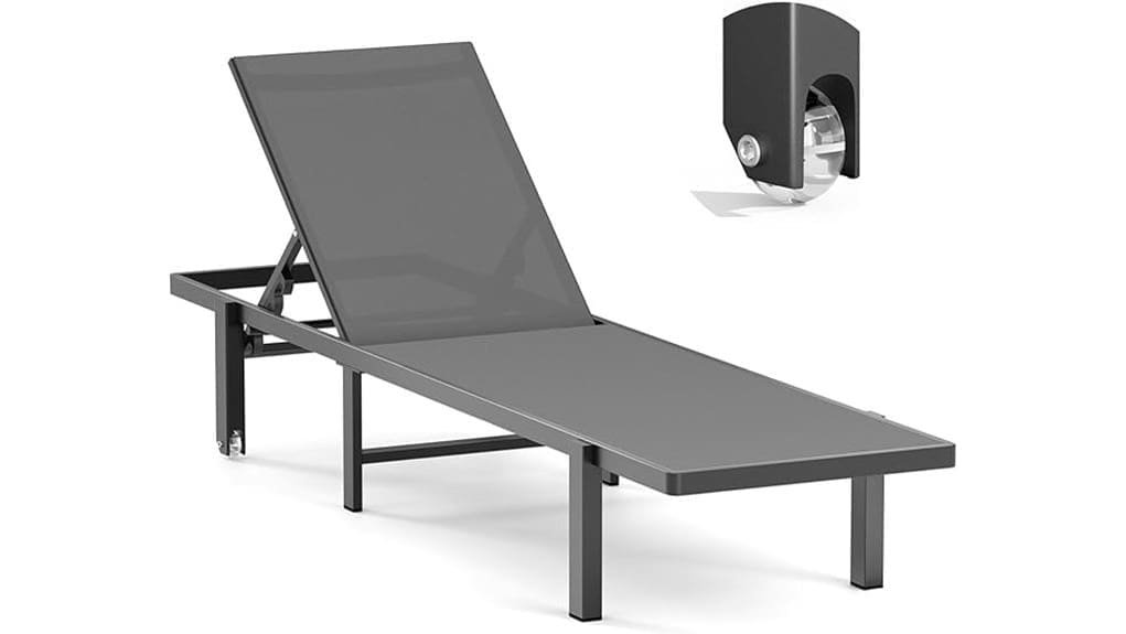 lightweight modern outdoor chaise