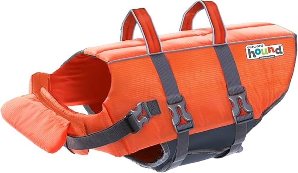 orange dog life jacket