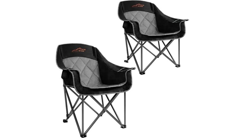 oversized padded camping chairs