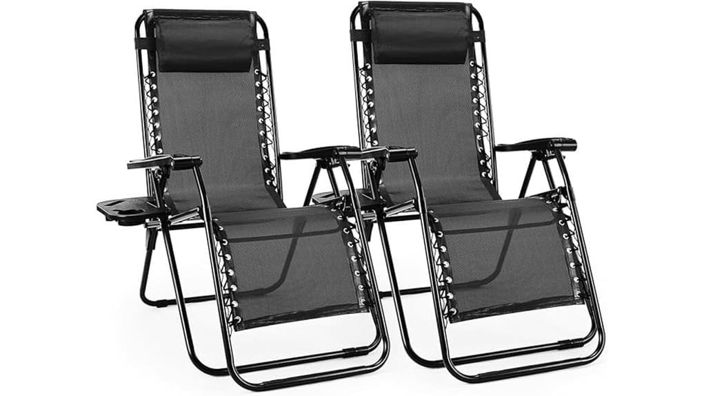 pair of reclining outdoor chairs