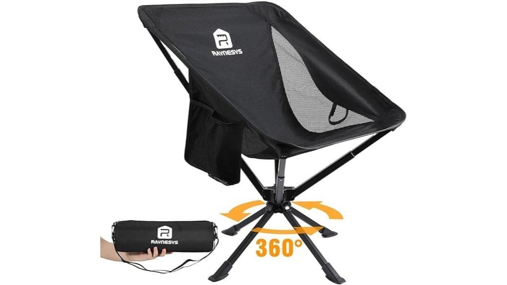 portable 360 rotating camping chair