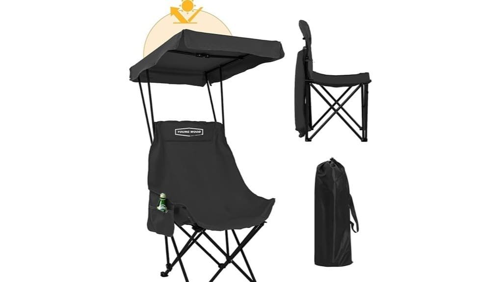 portable camping chair with canopy