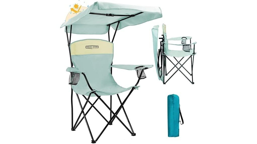 portable folding chair with canopy