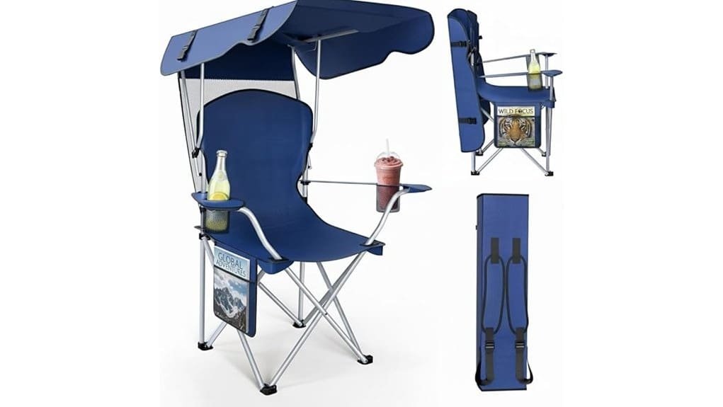 portable folding chairs with canopy