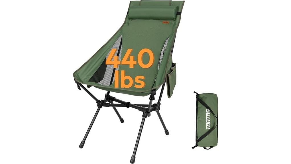 portable high back camping chair