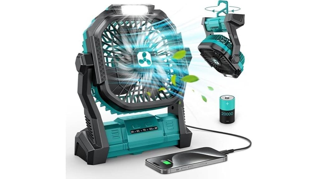 powerful portable rechargeable fan