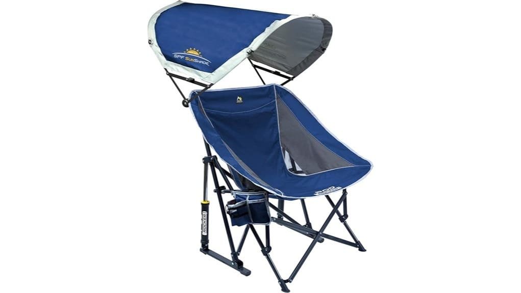 rocking outdoor chair with canopy