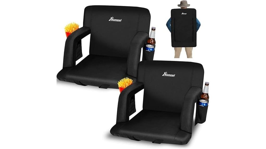 romswi extra wide reclining stadium seat