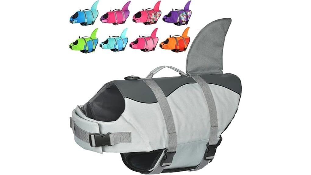 shark patterned canine flotation vest