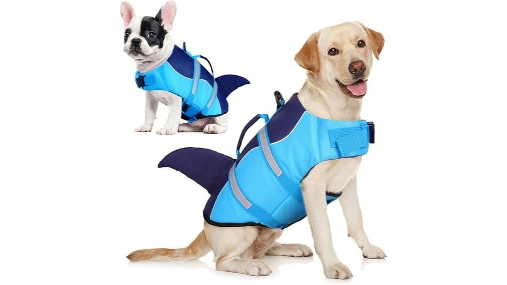 shark themed canine flotation vest
