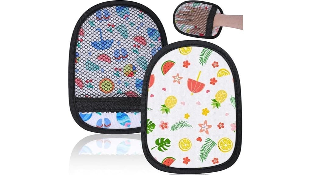 soft reusable microfiber cleaning mitts