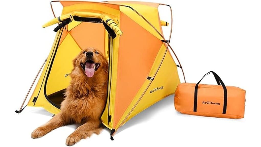 spacious collapsible outdoor dog shelter
