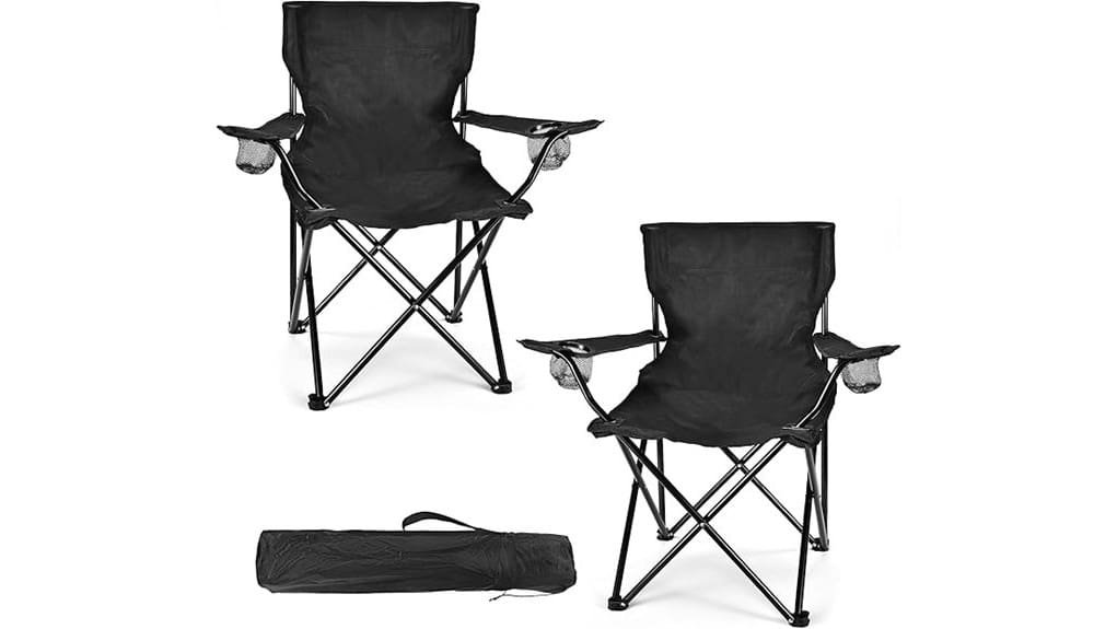 two pack lightweight camping chairs