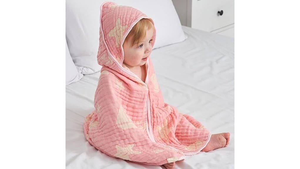 ultra soft muslin hooded towel