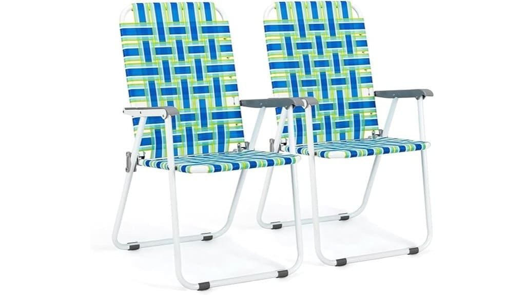 vingli webbed folding patio chairs