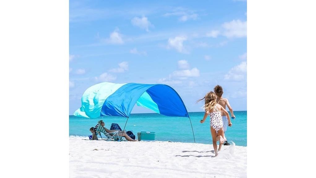 wind powered beach shade canopy